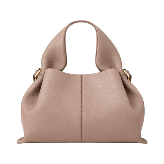 The Trendy Bag Classic Beige PU Leather Handbag – Stylish & Spacious