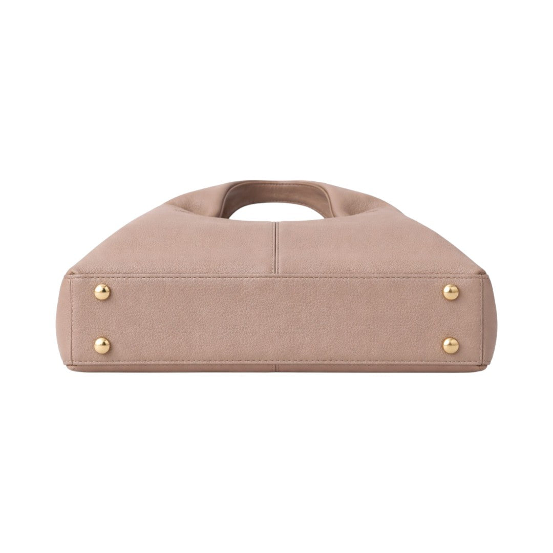 The Trendy Bag Classic Beige PU Leather Handbag – Stylish & Spacious