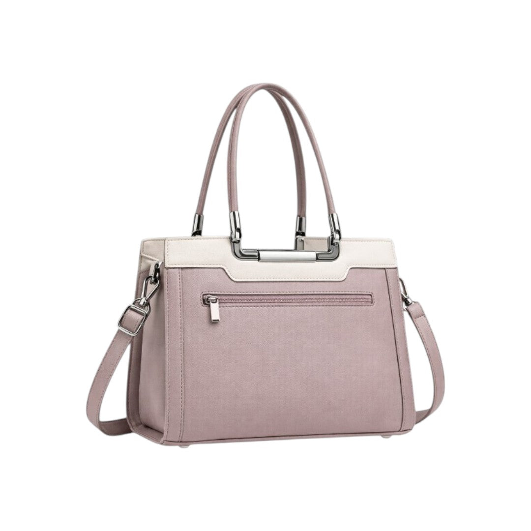 The Trendy Bag Luxury Style Shoulder Bag for Women – Pink Beige Design