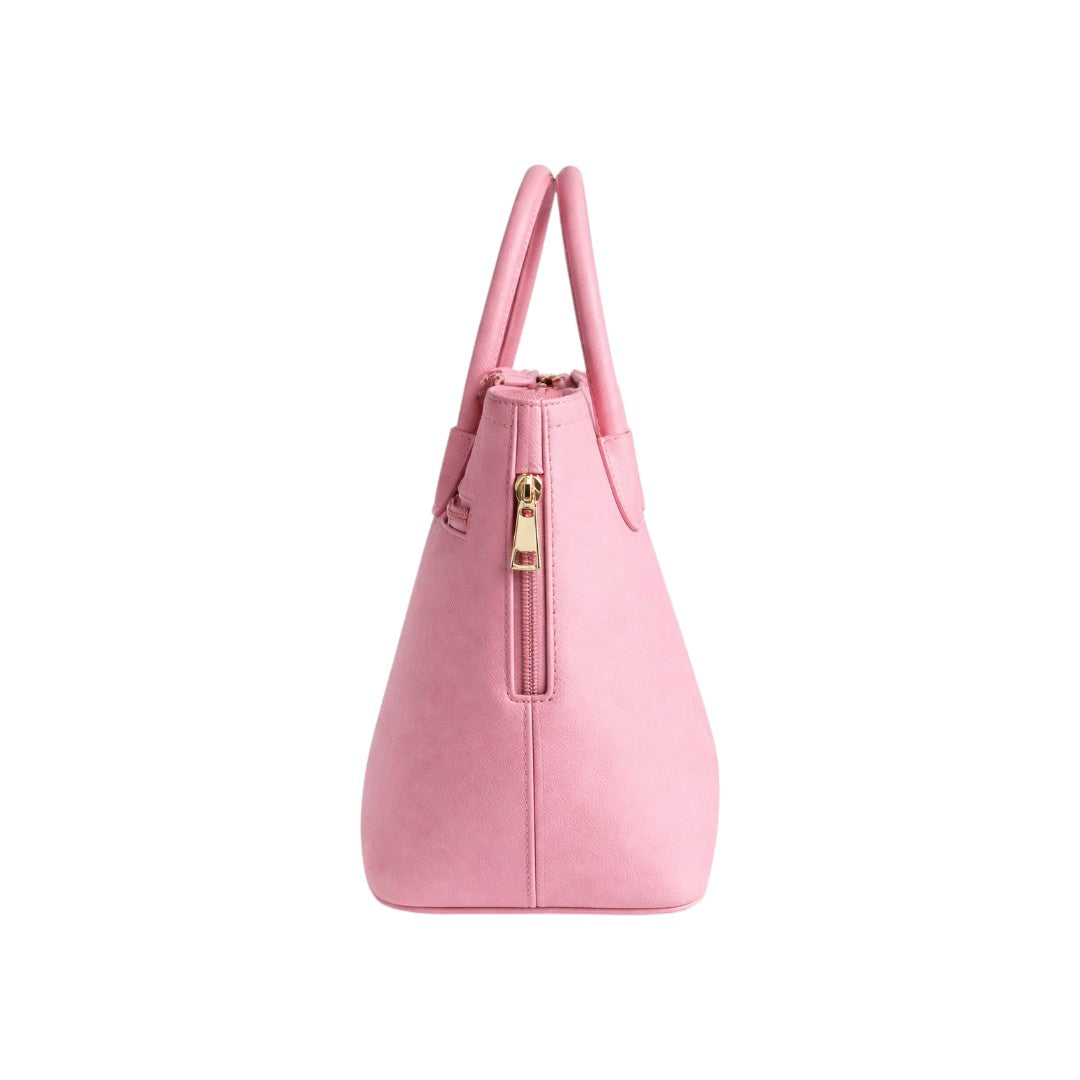 The Trendy Bag Soft Pink PU Leather Handbag – Modern & Classy Design
