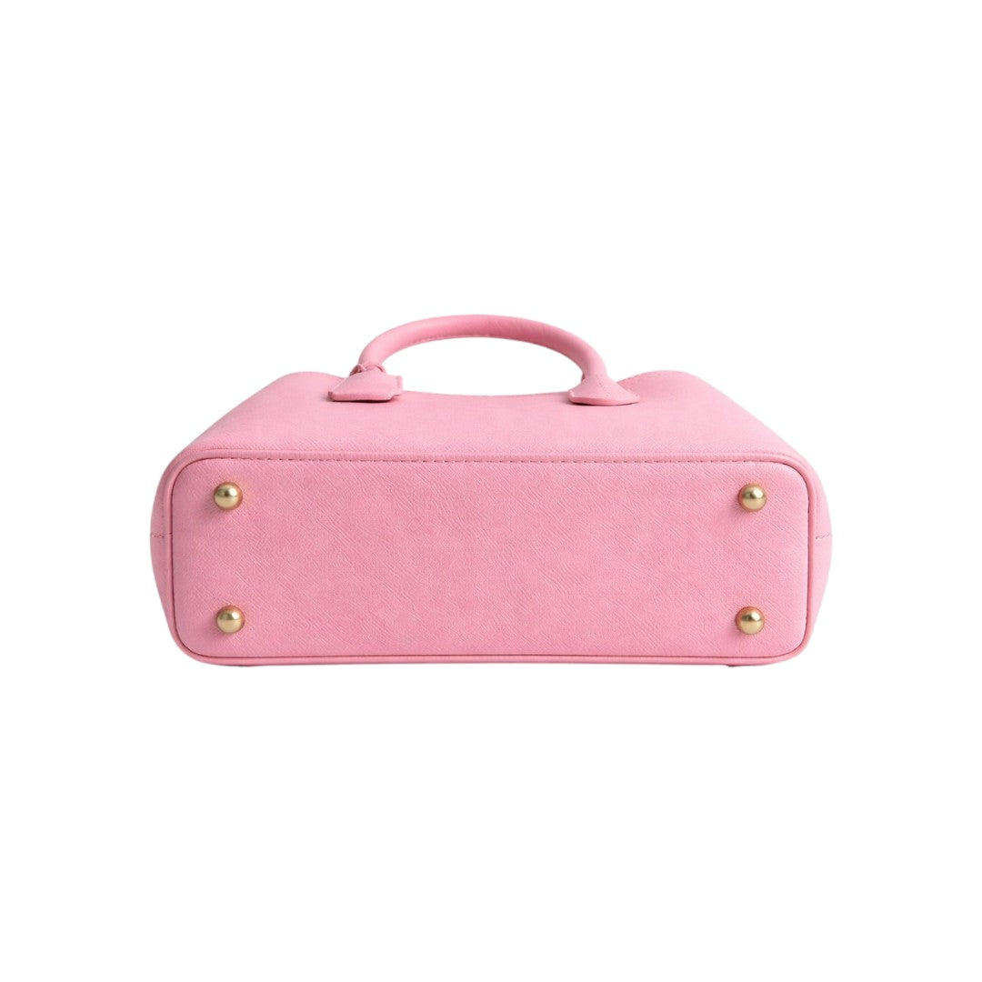 The Trendy Bag Soft Pink PU Leather Handbag – Modern & Classy Design